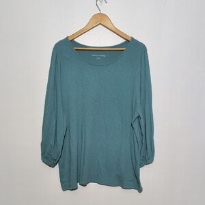Soft Surroundings Women's Teal Top Size 2X